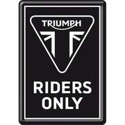 Metalen postkaart Triumph Riders Only | Nostalgic-Art