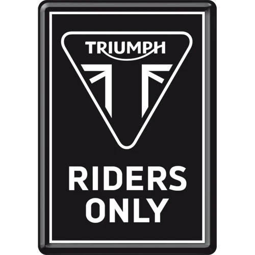 Metalen postkaart Triumph Riders Only | Nostalgic-Art