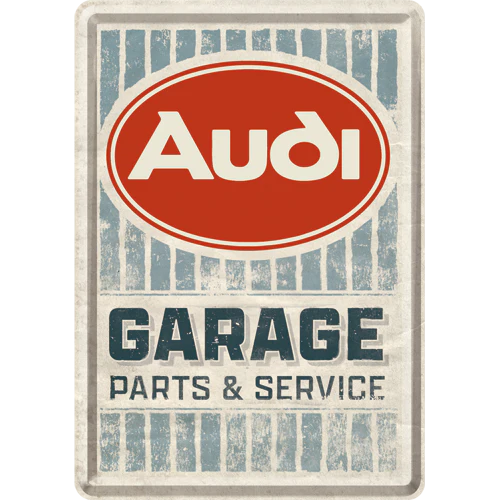 Metalen postkaart Audi Garage | Nostalgic-Art