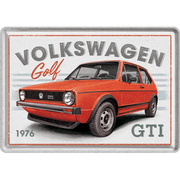 Metallpostkarte VW Golf GTI 1976 | Nostalgic-Art