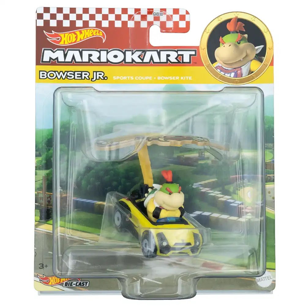 Hot Wheels Bowser Jr. Sports Coupe + Bowser Kite
