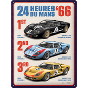 Metallschild 24h Le Mans 1966 Ford GT40 Winners 30x40cm | Nostalgic-Art