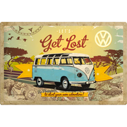 Blechschild Volkswagen Let's Get Lost 40x60 | Nostalgic-Art