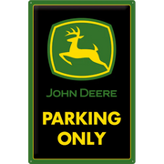 Metalen wandbord John Deere Parking Only 40x60 | Nostalgic-Art