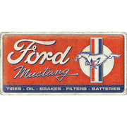 Metalen wandbord Ford Mustang 25x50 | Nostalgic-Art