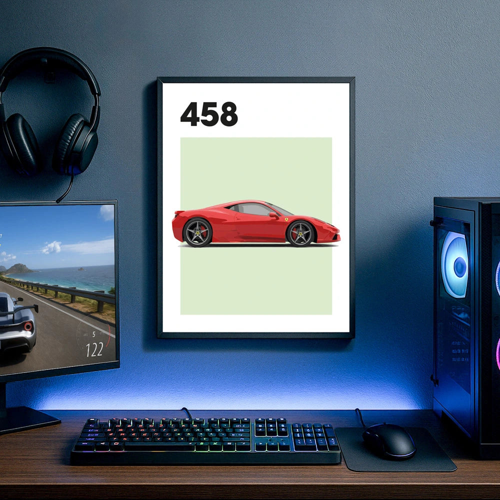 Ferrari 458 Auto Poster