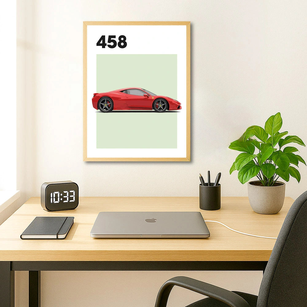 Ferrari 458 Auto Poster