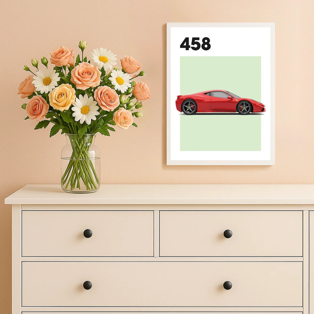 Ferrari 458 Auto Poster