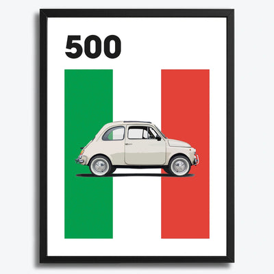 Fiat 500 Auto Poster