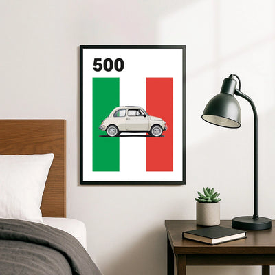 Fiat 500 Auto Poster
