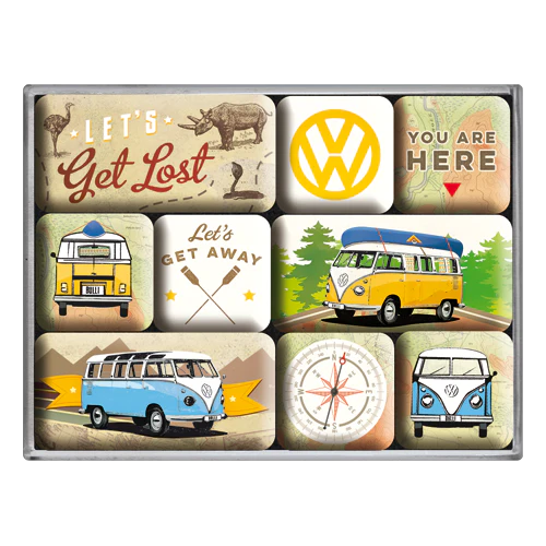 Magneetset Volkswagen Let's Get Lost | Nostalgic-Art