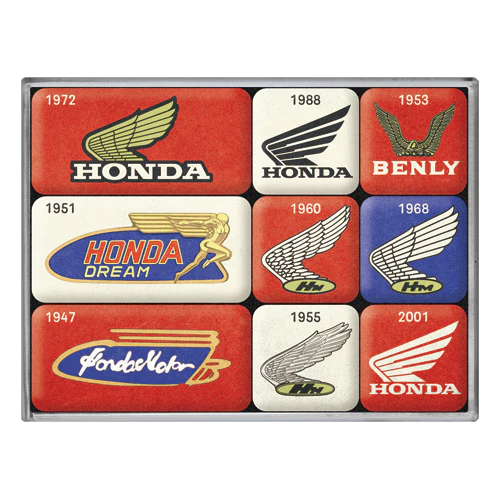 Magneetset Honda MC Logo Evolution | Nostalgic-Art