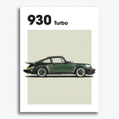 Porsche 930 Turbo Auto Poster