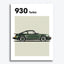 Porsche 930 Turbo Car Poster