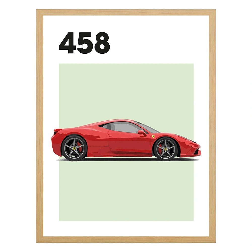 Ferrari 458 Auto Poster