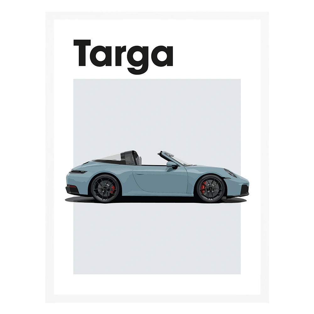 Porsche 911 Targa Auto Poster