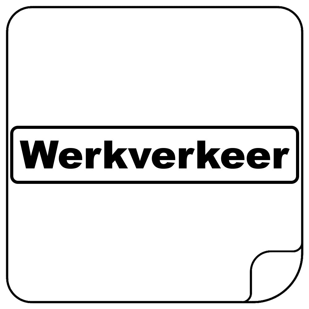 Werkverkeer Sticker