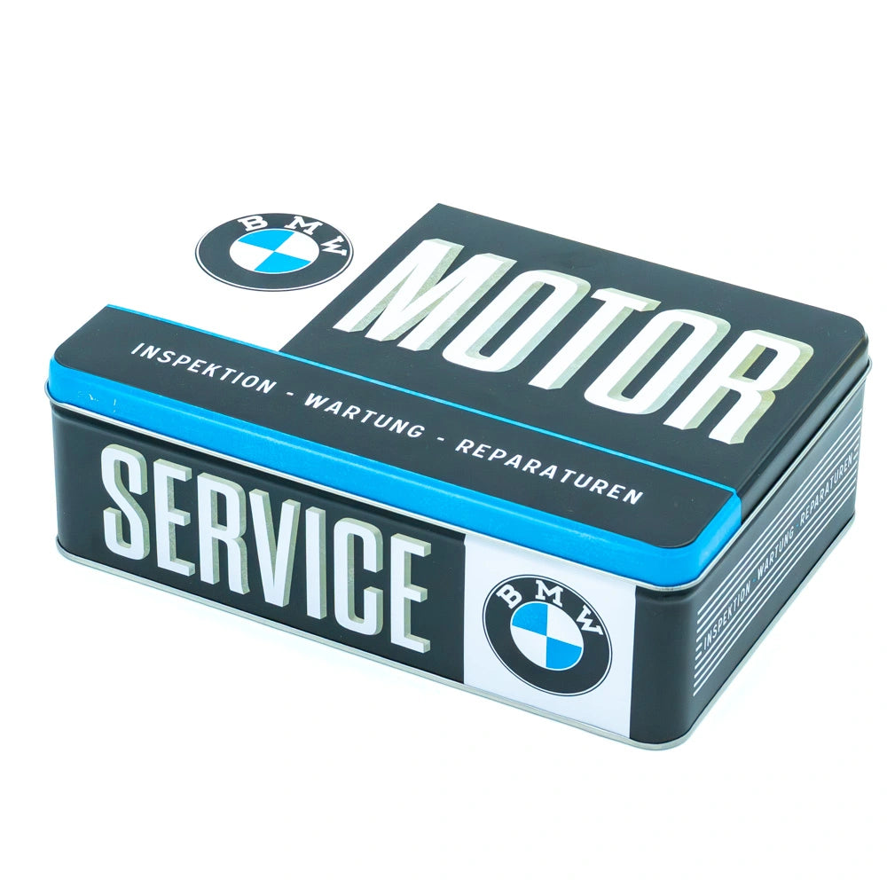 Tinnen Blik BMW Motor Service Plat | Nostalgic-Art