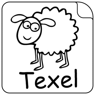 Texel sheep Sticker Car 10 cm