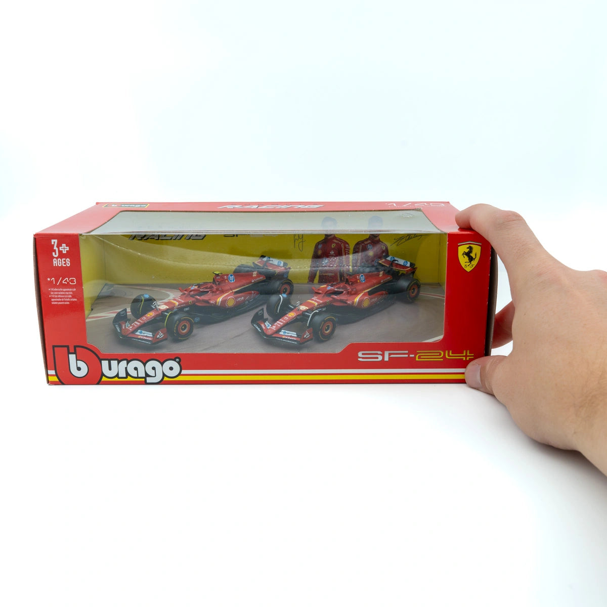 Ferrari SF-24 #16 Charles Leclerc & #55 Carlos Sainz 1:43 Twin Pack - Burago