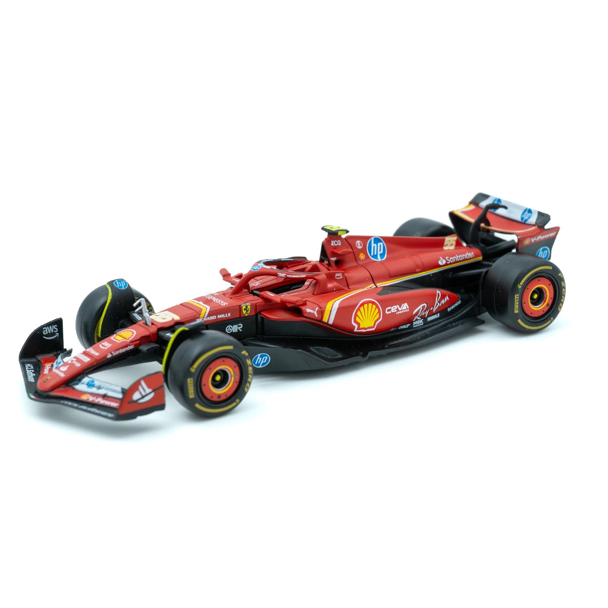 Ferrari SF-24 #16 Charles Leclerc & #55 Carlos Sainz 1:43 Twin Pack - Burago