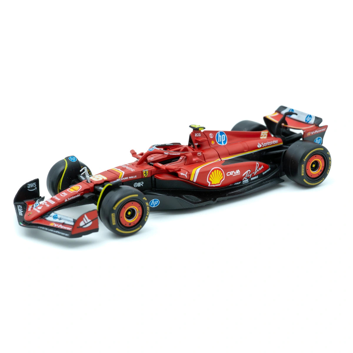 Ferrari SF-24 #16 Charles Leclerc & #55 Carlos Sainz 1:43 Twin Pack - Burago