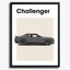 Dodge Challenger Auto Poster Grijs