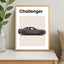 Dodge Challenger Auto Poster Grijs