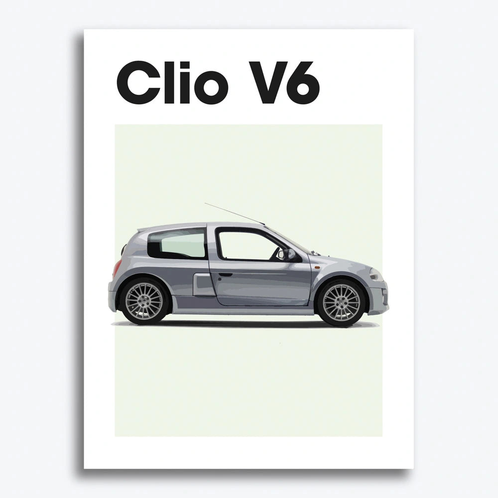 Renault Clio V6 Car Poster