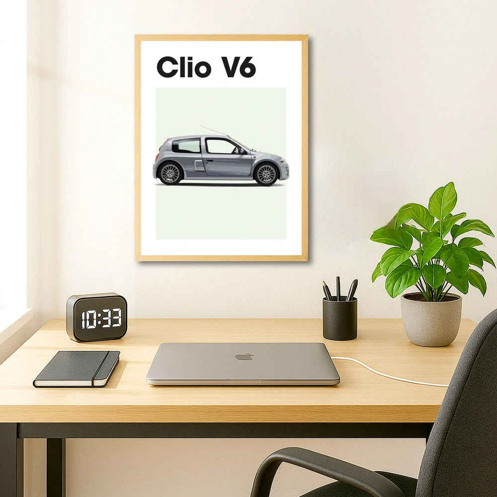 Renault Clio V6 Car Poster