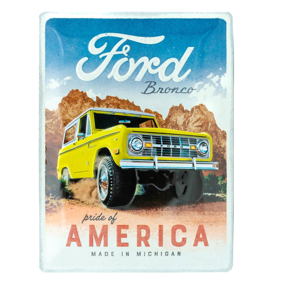 Metalen wandbord Ford Bronco Pride of America 30x40cm | Nostalgic-Art