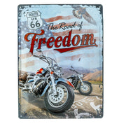 Metallschild Route 66 Freedom 30x40 cm | Nostalgic-Art