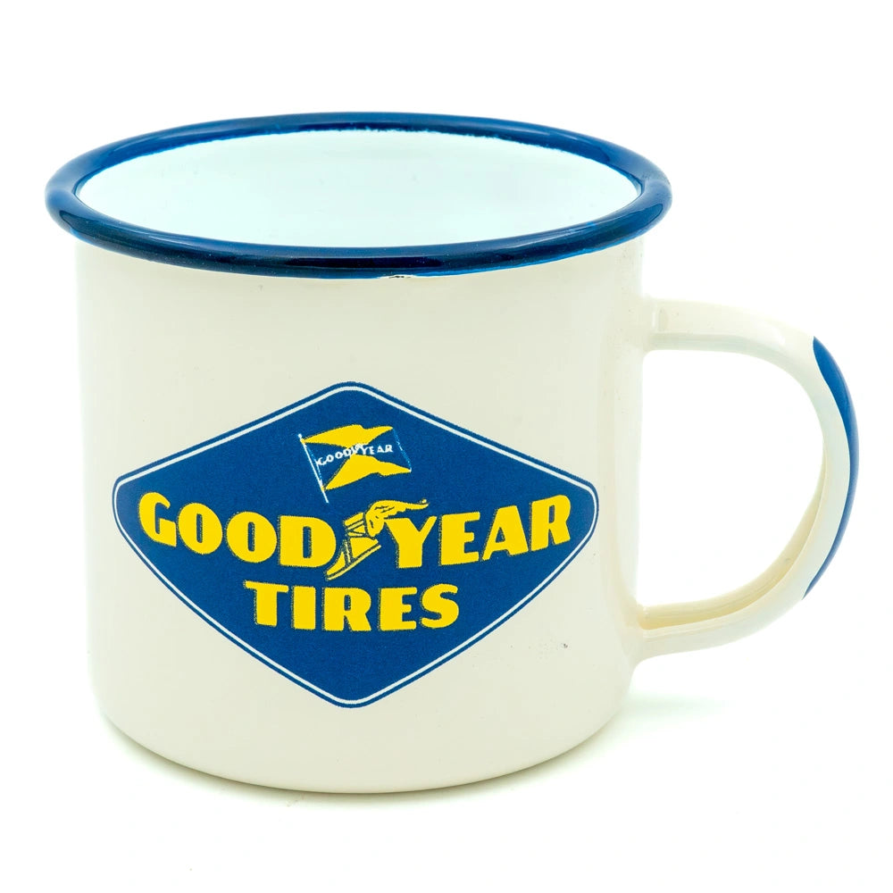 Emaille mok Goodyear tires logo | Nostalgic-Art