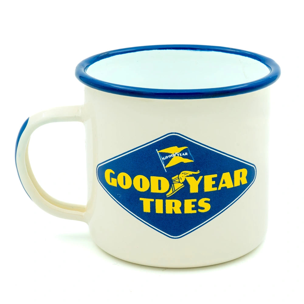 Emaille mok Goodyear tires logo | Nostalgic-Art