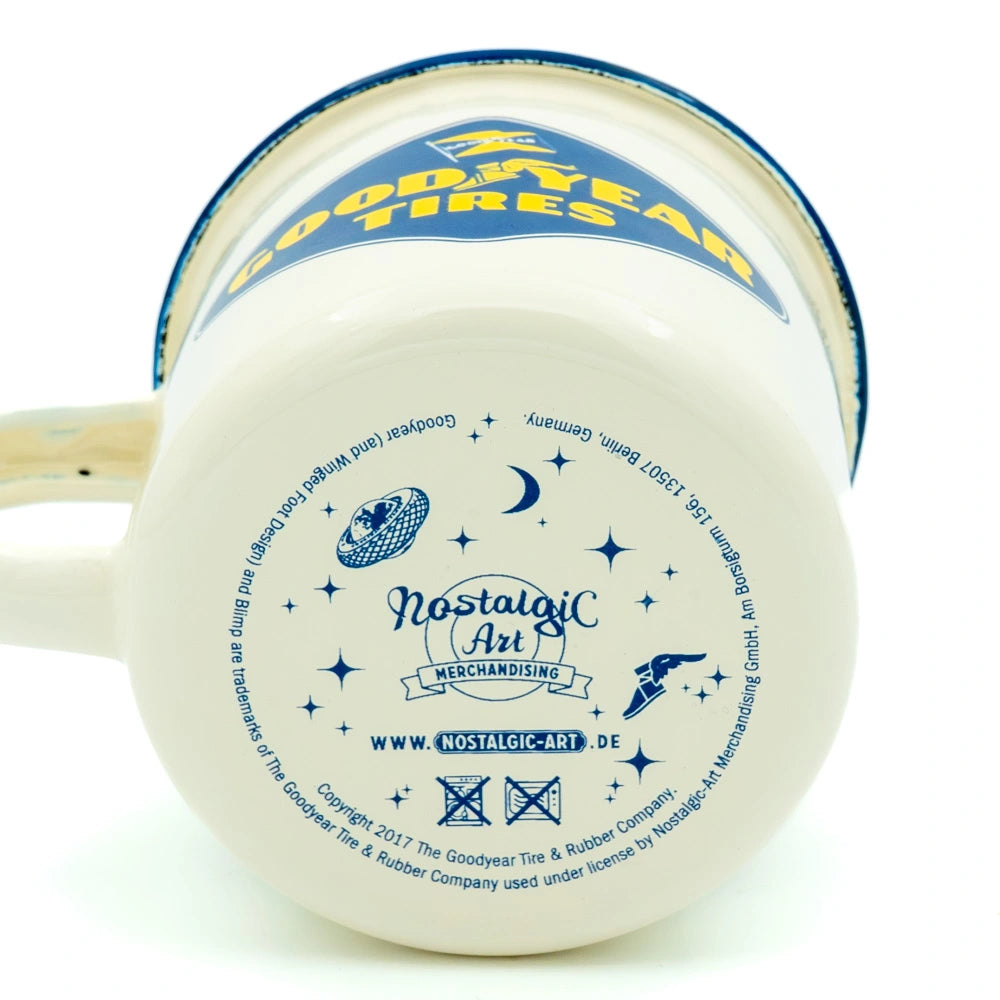 Emaille mok Goodyear tires logo | Nostalgic-Art