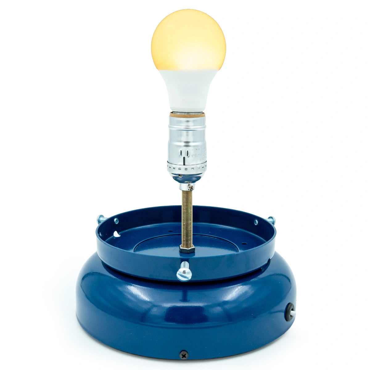 Gulf logo + race vlag benzinepomp globe - Wit/blauw