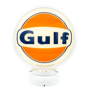 Gulf logo benzinepomp globe - Wit