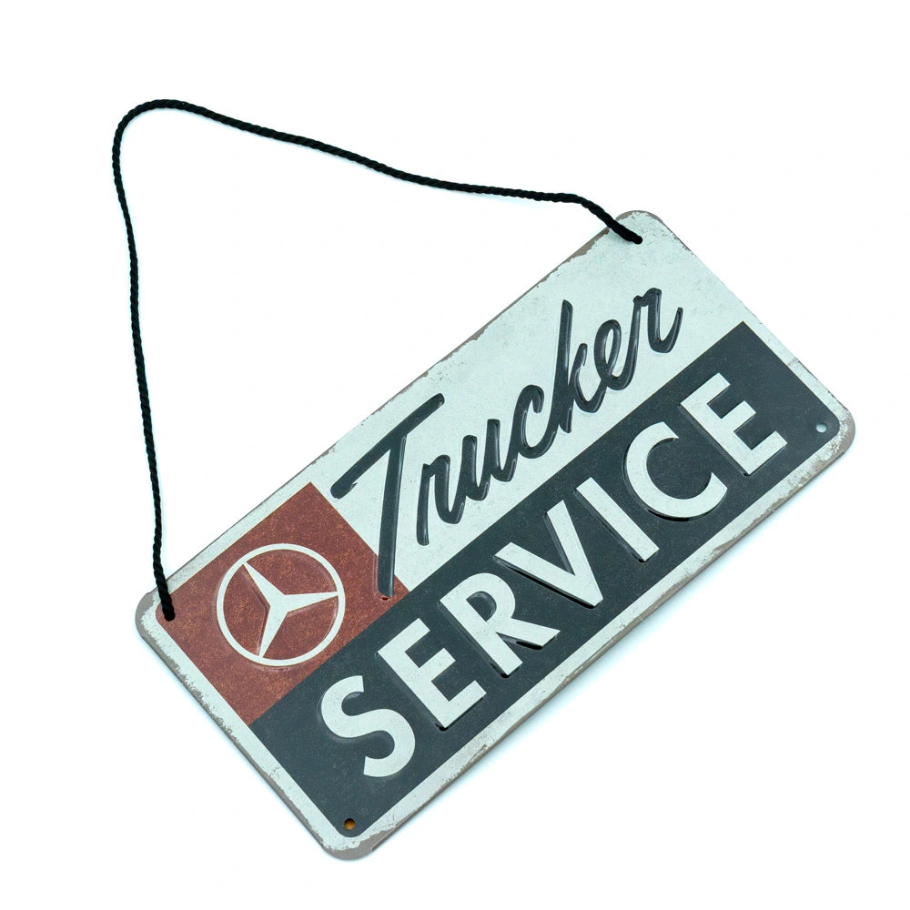 Metalen Bord Mercedes Trucker Service Hangend | Nostalgic-Art