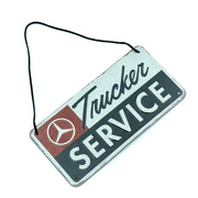 Metallschild Mercedes Trucker Service Hängend | Nostalgic-Art