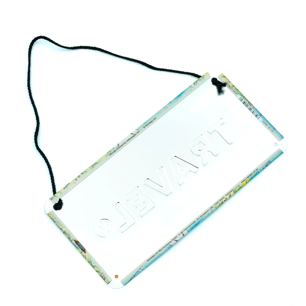 Metalen Bord Volkswagen Bulli Let's Travel Hangend | Nostalgic-Art