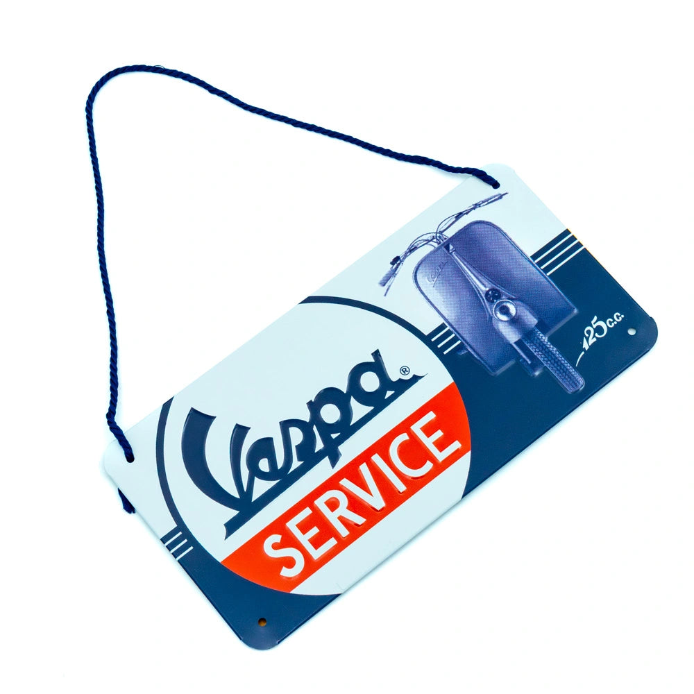 Metalen Bord Vespa Service Hangend | Nostalgic-Art