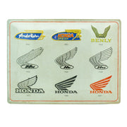 Metalen wandbord Honda MC logo evolution | Nostalgic-Art