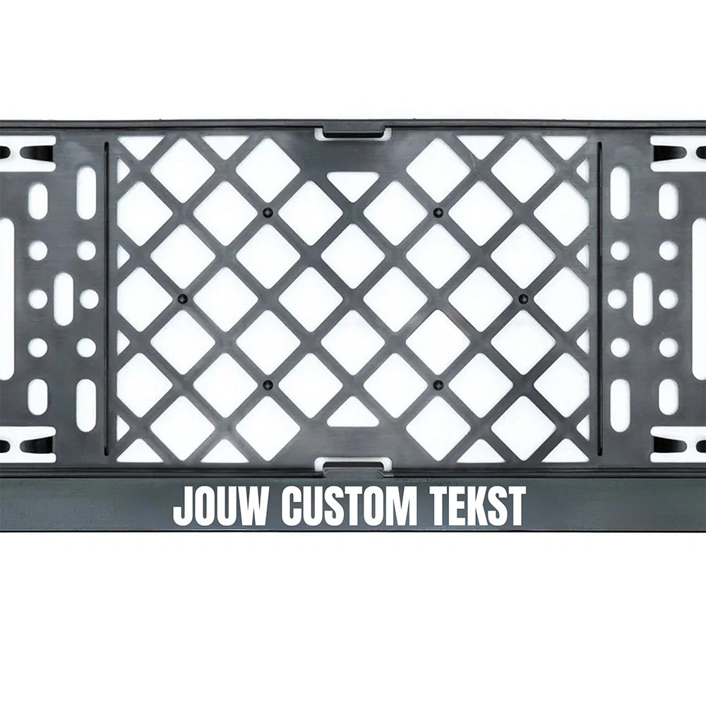 Custom text license plate holder (EU)
