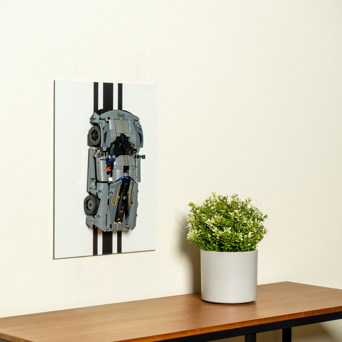 Display Frame voor LEGO Technic 1:16 Auto's Wit