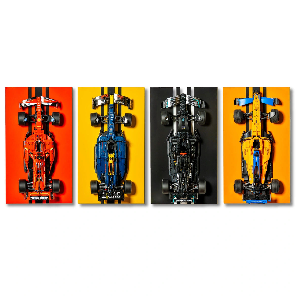 Display Frame Set (4x) voor LEGO 1:8 F1 | Ferrari SF-24, Mercedes-AMG W14, Red Bull RB20, McLaren