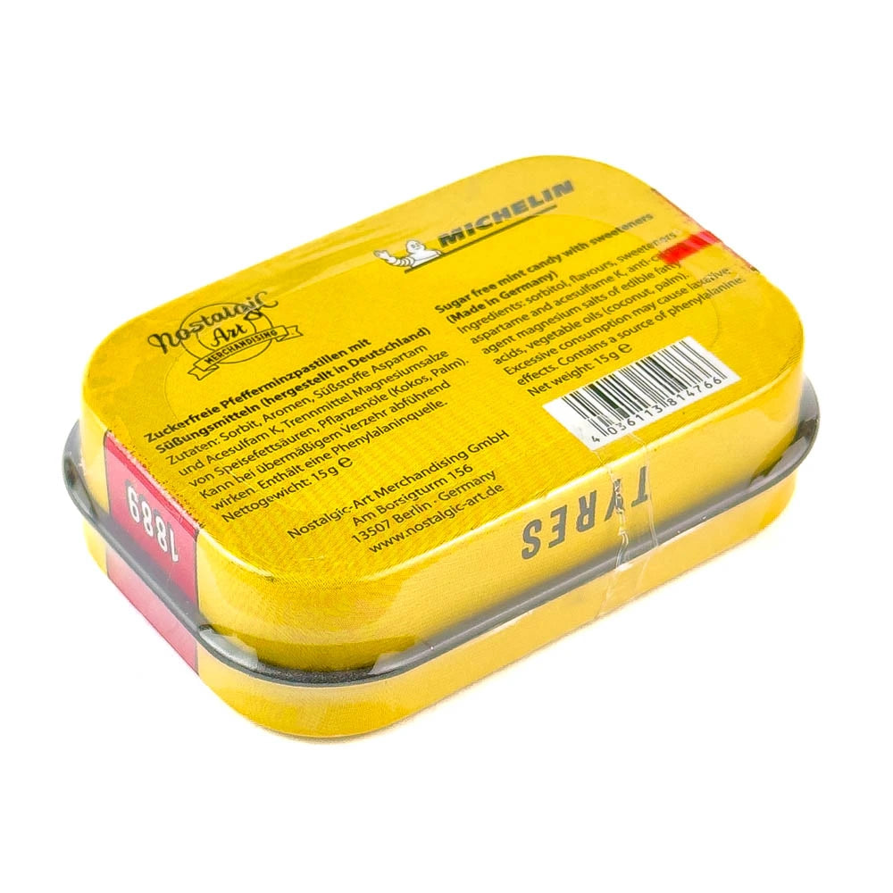 Pepermunt mint doosje | Michelin Tyres Bibendum Yellow