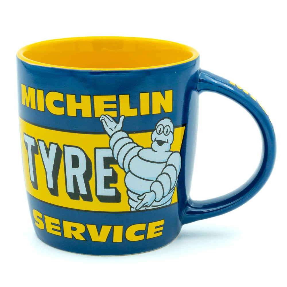 Mok Michelin Tyre Service geel blauw | Nostalgic-Art