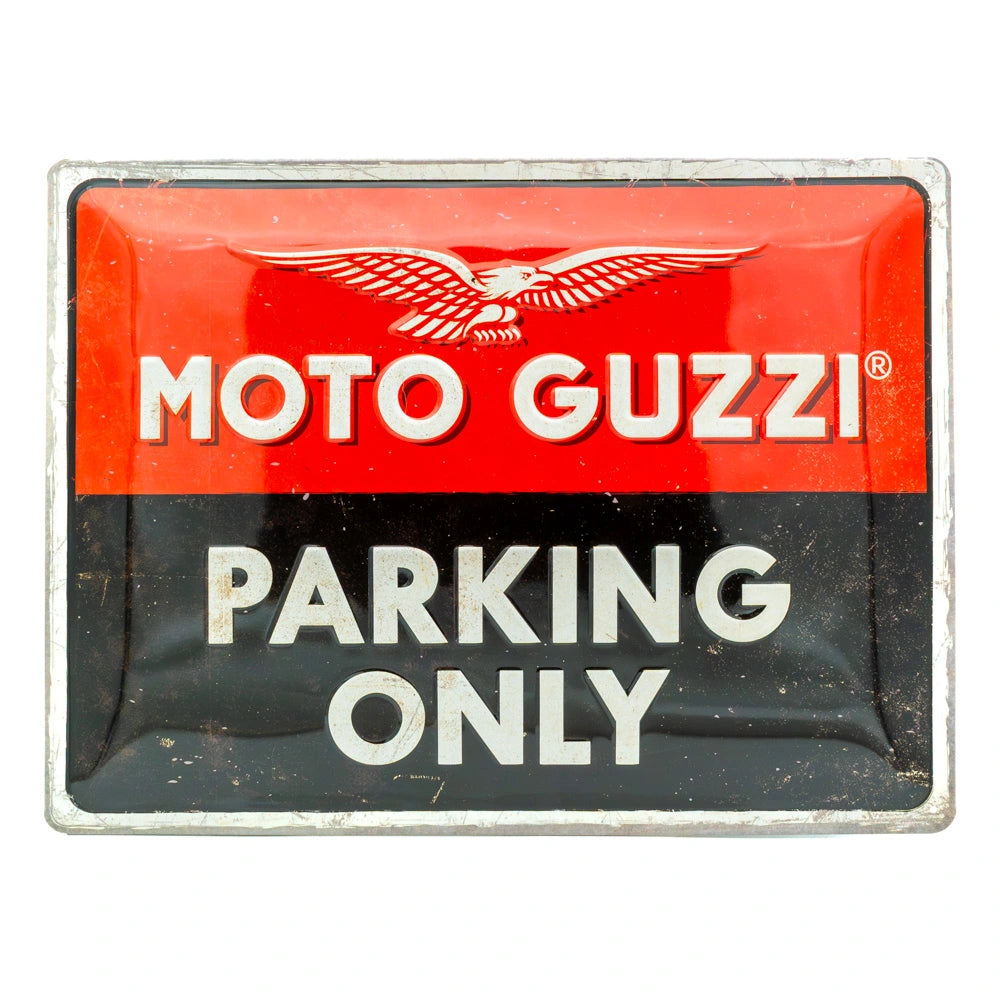 Metalen wandbord Moto Guzzi Parking Only 30x40cm | Nostalgic-Art