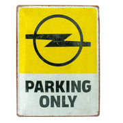 Metall Wandschild Opel Parking Only 30x40cm | Nostalgic-Art