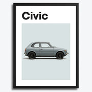 Honda Civic Eerste Generatie Auto Poster